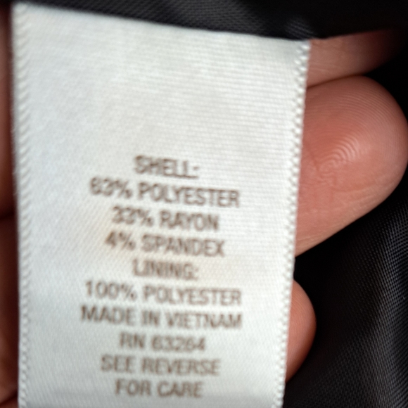 Roz & Ali Black One Button Career Office  Jacket Shoulder Pads – Womens Size 14 - Picture 8 of 8